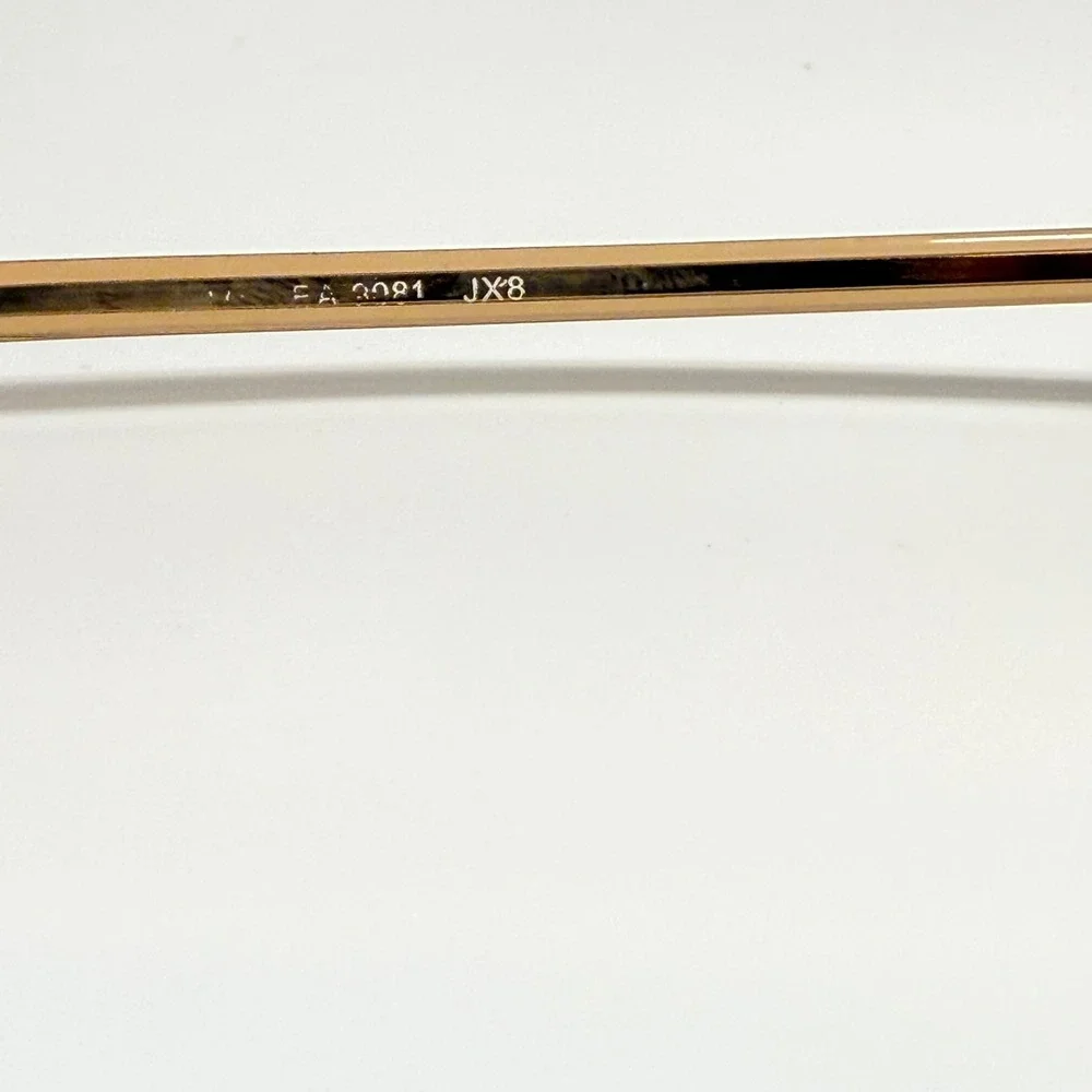 Emporio Armani EA 9081 JX8 Brown Semi-Rimless Eyeglass Frames Italy 51-18-135